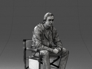 man on chair 0182 Model 3D
