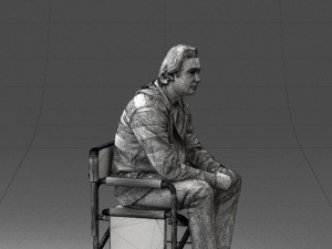 man on chair 0182 Model 3D