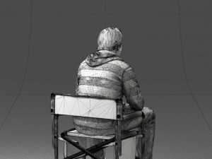 man on chair 0182 Model 3D