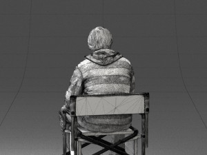 man on chair 0182 Model 3D