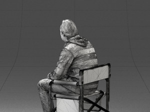 man on chair 0182 Model 3D