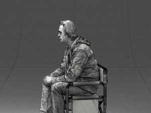man on chair 0182 Model 3D