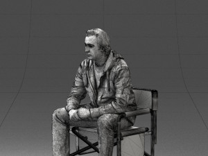 man on chair 0182 Model 3D
