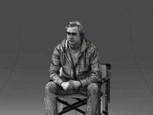man on chair 0182 Model 3D