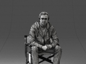 man on chair 0182 Model 3D
