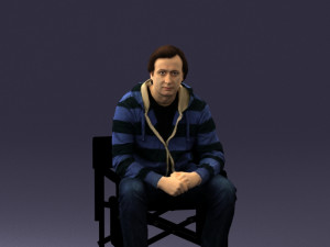 man on chair 0182 3d print ready 3D Print Model