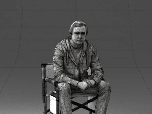 000518 Seated Man Character on Chair Casual Male Pose 3d print ready 3D Print Model