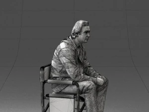 000518 Seated Man Character on Chair Casual Male Pose 3d print ready 3D Print Model