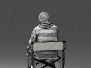 000518 Seated Man Character on Chair Casual Male Pose 3d print ready 3D Print Model