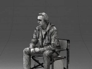 000518 Seated Man Character on Chair Casual Male Pose 3d print ready 3D Print Model