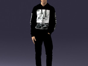 man in black suit 0166 3D-Modell