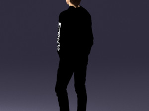 man in black suit 0166 3D 模型