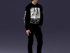 man in black suit 0166 3d print ready 3D Print Model