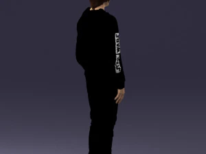 man in black suit 0166 3d print ready 3D Print Model