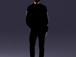 man in black suit 0166 3d print ready 3D 打印模型