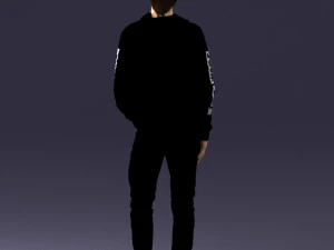 man in black suit 0166 3d print ready 3D Print Model
