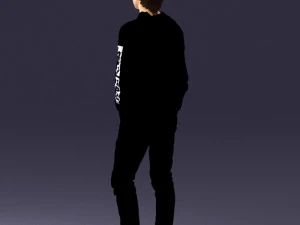man in black suit 0166 3d print ready 3D Print Model