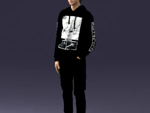 man in black suit 0166 3d print ready 3D Print Model