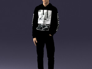 man in black suit 0166 3d print ready 3D 打印模型