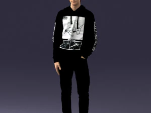 man in black suit 0166 3d print ready 3D Print Model