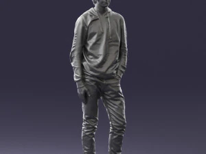 man in black suit 0166 3d print ready 3D Print Model