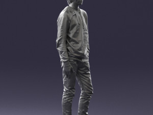 man in black suit 0166 3d print ready 3D 打印模型