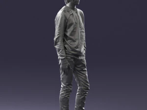 man in black suit 0166 3d print ready 3D Print Model