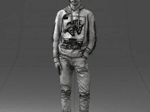man in black suit 0166 3d print ready 3D Print Model
