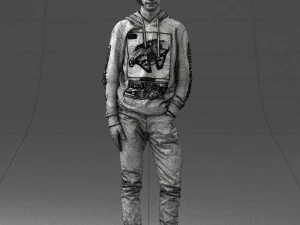 man in black suit 0166 3d print ready 3D Print Model