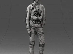 man in black suit 0166 3d print ready 3D Print Model
