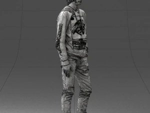 man in black suit 0166 3d print ready 3D Print Model