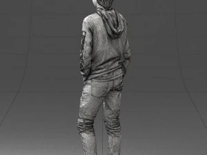 man in black suit 0166 3d print ready 3D Print Model
