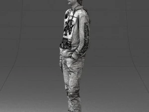 man in black suit 0166 3d print ready 3D Print Model