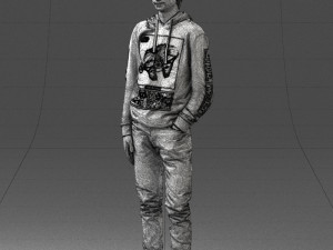 man in black suit 0166 3d print ready 3D 打印模型