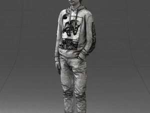 man in black suit 0166 3d print ready 3D Print Model
