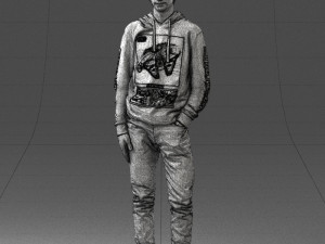 man in black suit 0166 3d print ready 3D 打印模型