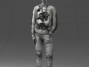 man in black suit 0166 3d print ready 3D Print Model
