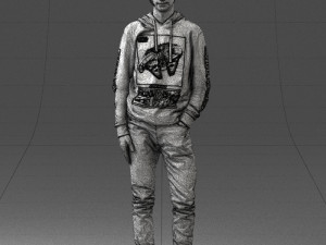 man in black suit 0166 3d print ready 3D 打印模型