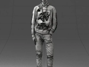 man in black suit 0166 3d print ready 3D Print Model