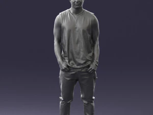 000520 Tattooed Street Man Urban Male Character 3D Model