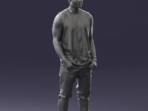 000520 Tattooed Street Man Urban Male Character 3D Model