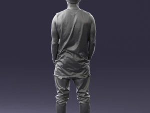 000520 Tattooed Street Man Urban Male Character 3D Model