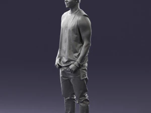 000520 Tattooed Street Man Urban Male Character 3D Model