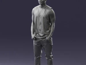 000520 Tattooed Street Man Urban Male Character 3D Model