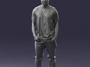 000520 Tattooed Street Man Urban Male Character 3D Model