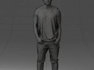 000520 Tattooed Street Man Urban Male Character 3D Model