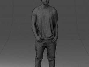 000520 Tattooed Street Man Urban Male Character 3D Model