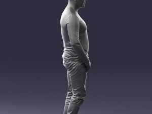 man in black clothes 0185 Modello 3D