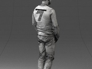 man in black clothes 0185 Modello 3D