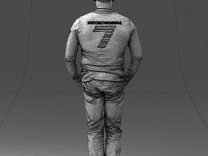man in black clothes 0185 Modello 3D